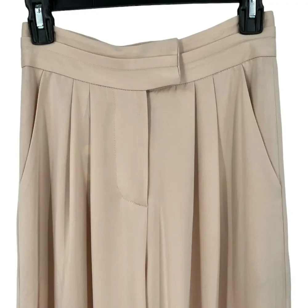 Kimberly Goldson pants Liza Satin colorblock wide leg trousers size 2 - Picture 3 of 8